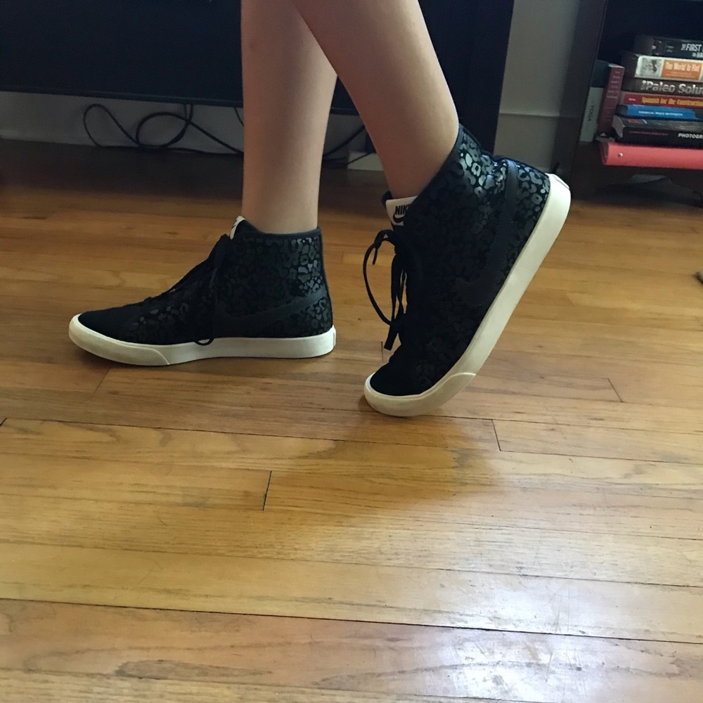 Leopard Print Nike High Tops